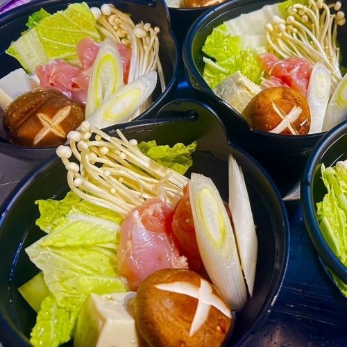 お一人様鍋（キムチ鍋or鶏の水炊き）