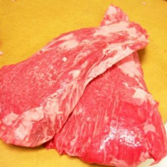 Rare part of domestic beef steak (lamb kawa)