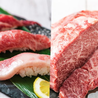[Welcome and farewell party course] Platinum all-you-can-eat 83 dishes including domestic black beef sushi steak and meat sushi 4,480 yen → 3,480 yen