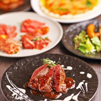 【忘年会コース】国産黒毛牛ステーキやローストビーフ丼等76品プラチナ食べ放題