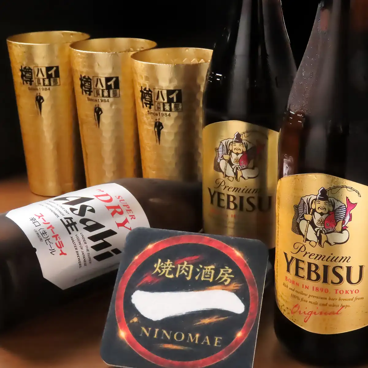 贅沢に焼肉とビールで乾杯!大宴会。