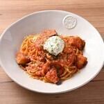 リコッタと茄子のトマトパスタ