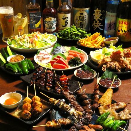 【人気No.1!】選べる鍋と焼き鳥でボリューム満点◎2H飲み放題付き10品 5000円コース