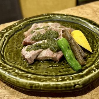 県産豚の厚切りポークジンジャー