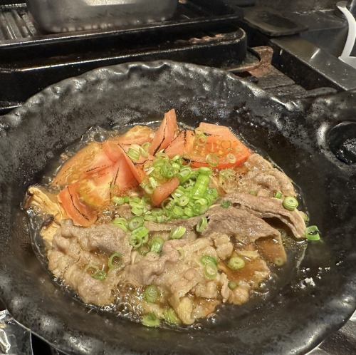 牛バラトマトすき焼き皿
