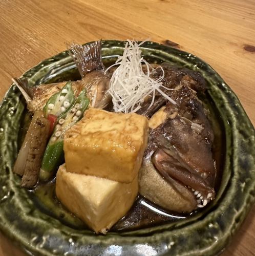 真鯛のカマ煮付け