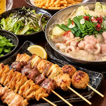 超值之選！ 【學生專屬】120分鐘無限量享用烤雞串和飲料，包含6道菜