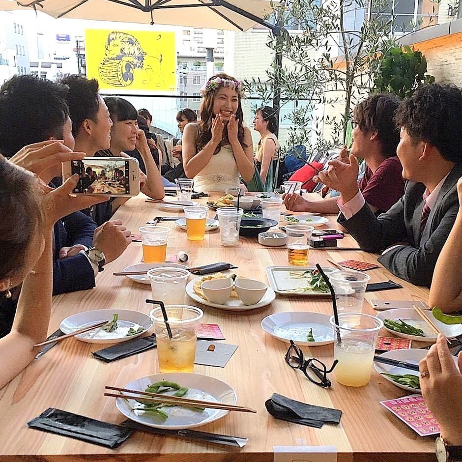 オシャレな当店で結婚式二次会や貸切宴会を♪