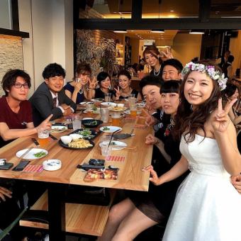～wedding～【店舗貸切】ビュッフェ形式&生ビールOK!!2H飲み放題付き4000円