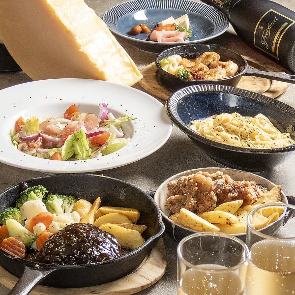 【テラスでBBQビアガーデン】牛ハラミやカルビ＆アヒージョなど大満足全9品+2H[飲み放題]⇒5500円(税込)