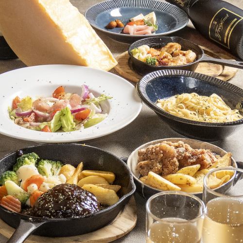 【テラスでBBQビアガーデン】牛ハラミやカルビ＆アヒージョなど大満足全9品+2H[飲み放題]⇒5500円(税込)