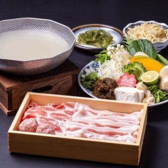 New【やんばる黒豚アグーバラ・白豚アグー肩ロース盛り】はまぐりと宮古島の雪塩の塩しゃぶ
