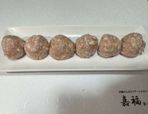 追加　沖縄県産アグーつくね（6個）