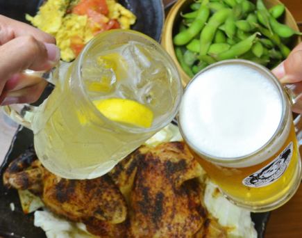 【名物★サモ焼き付】120分オーダーバイキングの食べ飲み放題★4500円クーポン利用で4300円