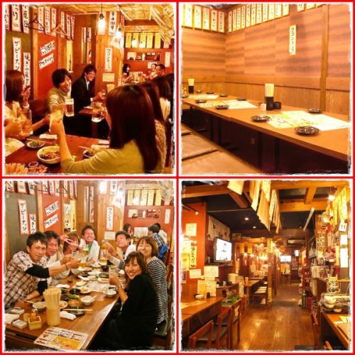 TV・個室もあり！屋台風空間★宴会は4名～30名までOK！