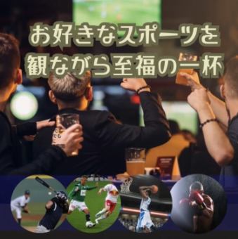 【観戦プラン】飲み放題+おつまみ付き！スポーツ観戦にピッタリ！3300円(税込)