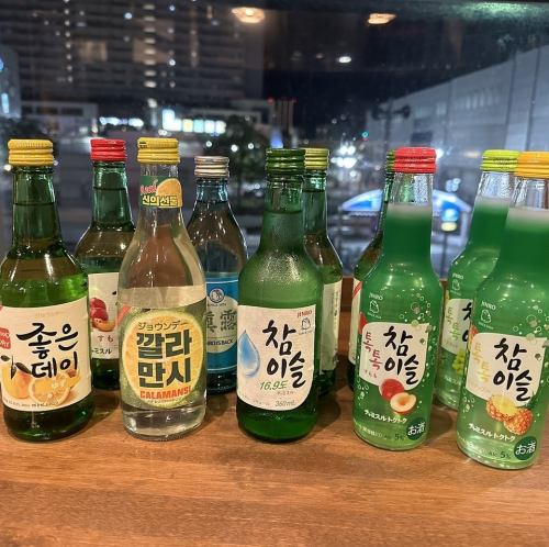 種類豊富な韓国焼酎も◎