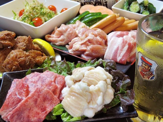 【焼肉】 食べ放題飲み放題2時間3800円(税込) ※平日は300円OFFの3500円!!