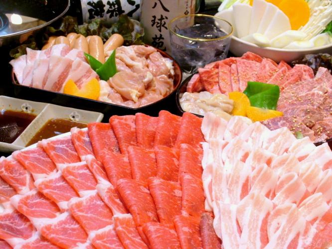 【6名様以上】焼肉もしゃぶしゃぶも食放&飲放2時間3800円(税込)※平日は300円OFFの3500円!!