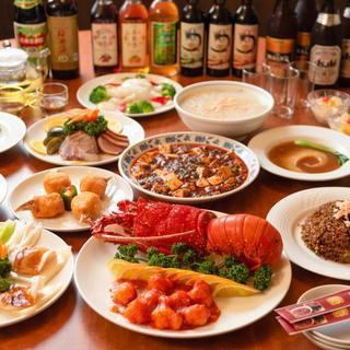 11,000日元套餐+2小时无限畅饮 ◆煮鱼翅、龙虾、鲍鱼、扇贝套餐