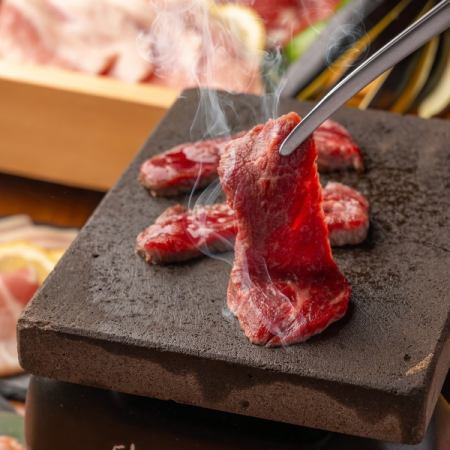 [歓送迎会] 平日3H/週末2H飲み放題付【かわらや宴会コース 】溶岩焼きやひつまぶしなど7品5500円