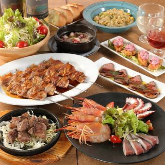 1番人気!!★ハンズコース★魚も肉も♪含む全8品◆2時間飲み放題付5,000円 (税込)