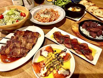 ★女子会プラン★おかわり自由サラダ＆牛カットステーキ等全8品◆2H飲放付4,000円 (税込)