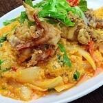 絶品！プーパッポンカリー(ソフトシェルクラブのカレーと卵炒め)