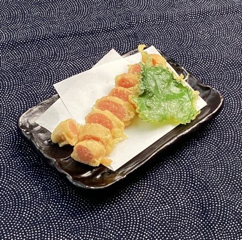 Mentaiko tempura