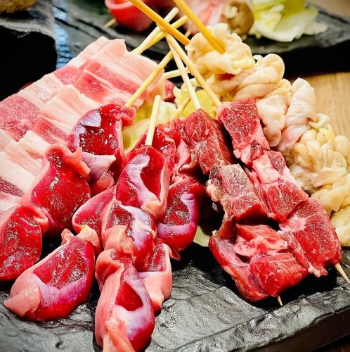 高火力で焼き上げる串もの