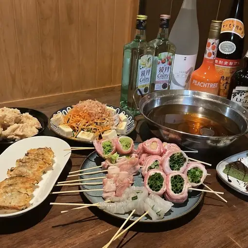 【含120分鐘暢飲】Torahachi特色烤串涮涮鍋套餐【共7道菜】