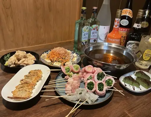 【含120分钟畅饮】Torahachi特色烤串涮涮锅套餐【共7道菜】
