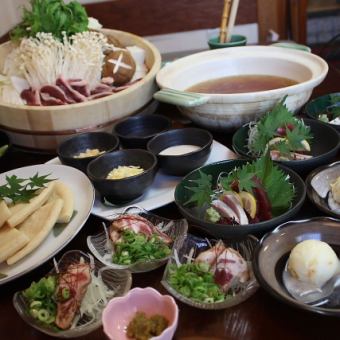 [.★Hot pot course of your choice + 4,400 yen (tax included) made by a sushi chef (6 dishes + 2 hours of all-you-can-drink included)★.】
