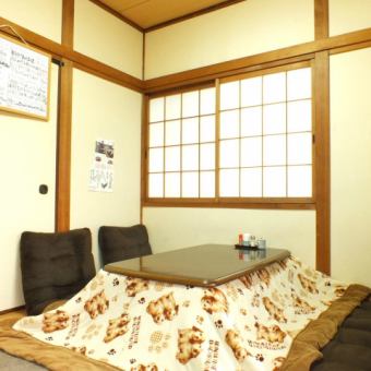 There is currently no kotatsu due to the season, but you can spend a relaxing time in winter.