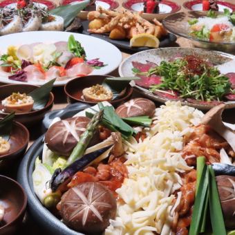 少人数コース★”韓国風チーズタッカルビの陶板焼き”お料理プラン 3500→3000円