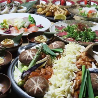 自家製ダレで★”韓国風チーズタッカルビの陶板焼き”プラン『2H飲み放題付』5500→5000円
