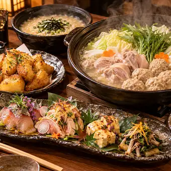 ★仅限工作日★ [YOI] 主菜任选 / 共4道菜 + 120分钟畅饮 4,500日元