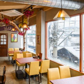 This is a table seating for four.Recommended for girls' nights and dates!