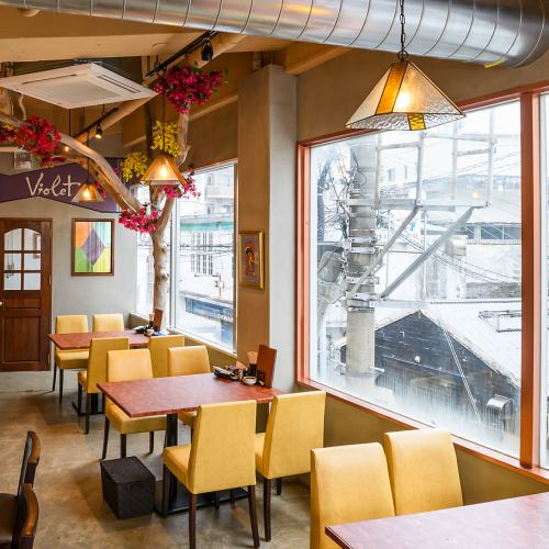This is a table seating for four.Recommended for girls' nights and dates!