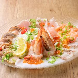 Fresh fish carpaccio platter delivered directly from the market!