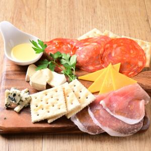 Assorted prosciutto and cheese