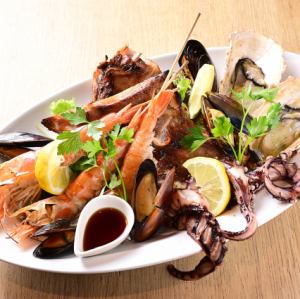Gang's signature seafood grill platter