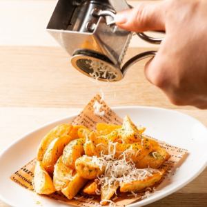 Anchovy Potatoes with Freshly Grated Cheese