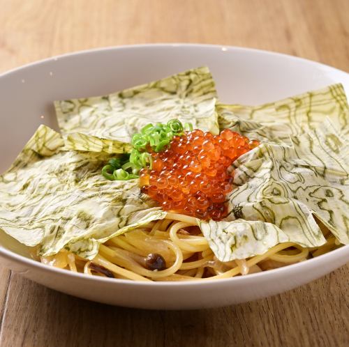 日式鮭魚子海帶義麵