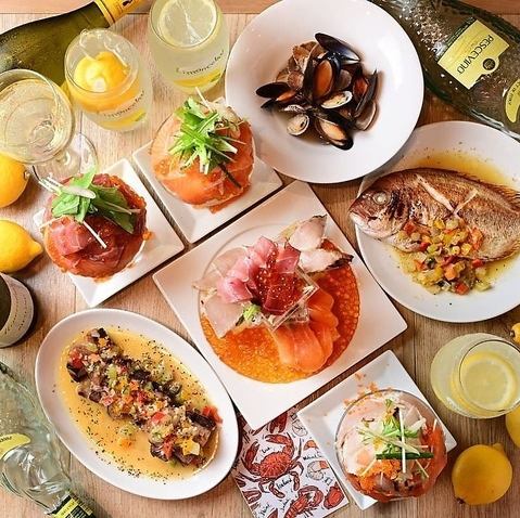 駅前の好立地！新鮮魚介が自慢のバル料理が勢ぞろい!