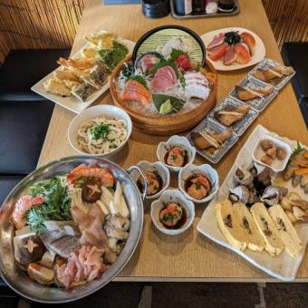 冬季派对：【精选滨虎套餐】2小时畅饮【共8道菜】6000日元（含税）