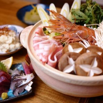 忘年会にピッタリ【冬限定コース】季節の食材と沖縄創作料理贅沢な食材を使ったよせ鍋コース　