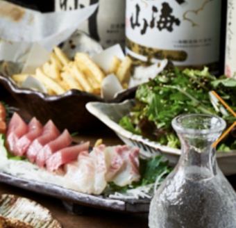 夏宴会コース◆旬のお刺身ニ種や名物白レバー炙りなど全10品＋120分飲放付5500円