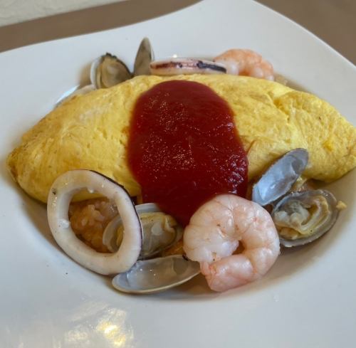 seafood omelet risotto
