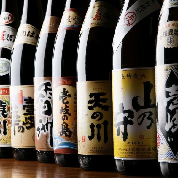 【東京ではなかなか飲めない焼酎・日本酒】歴史ある壱岐の麦焼酎や、小値賀の杜氏が造る日本酒が揃います！